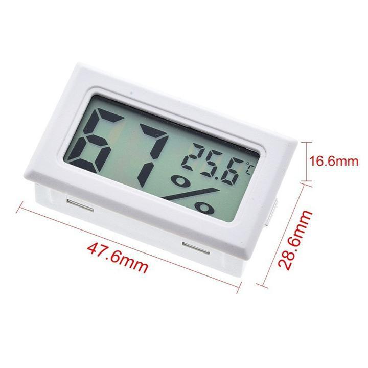 Đồng hồ đo nhiệt độ độ ẩm, thời gian thực mini cảm biến nhiệt bên ngoài