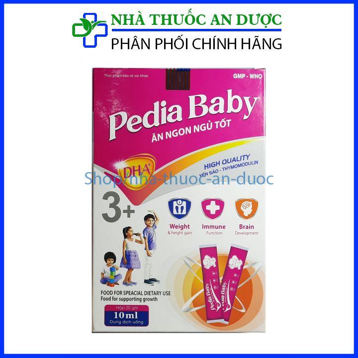Siro Pedia Baby giúp bé ăn ngon, ngủ ngon, tiêu hóa tốt, tăng sức đề kháng – Hộp 20 ống