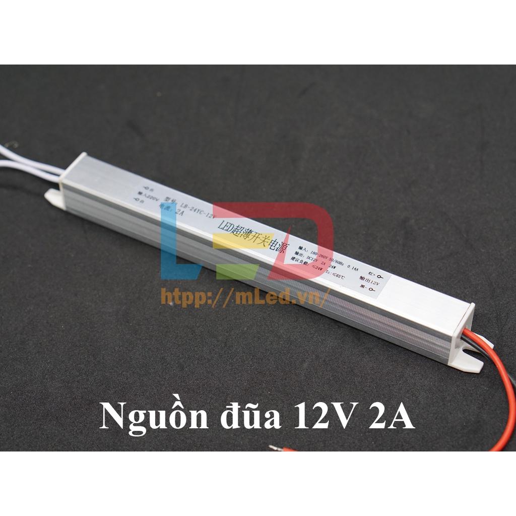 Nguồn đũa 12V - 2A, 5A, 12,5A, 16,7A, 25A, 33A. Nhỏ gọn dùng cho tranh treo tường, biển led nhỏ, nguồn dẹt