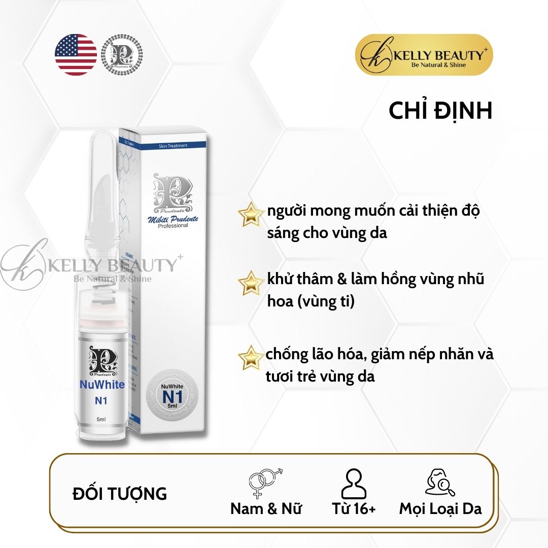 Kem Dưỡng Mibiti Prudente Nuwhite N1 - Khử Thâm, Dưỡng Hồng Ti- Kelly Beauty