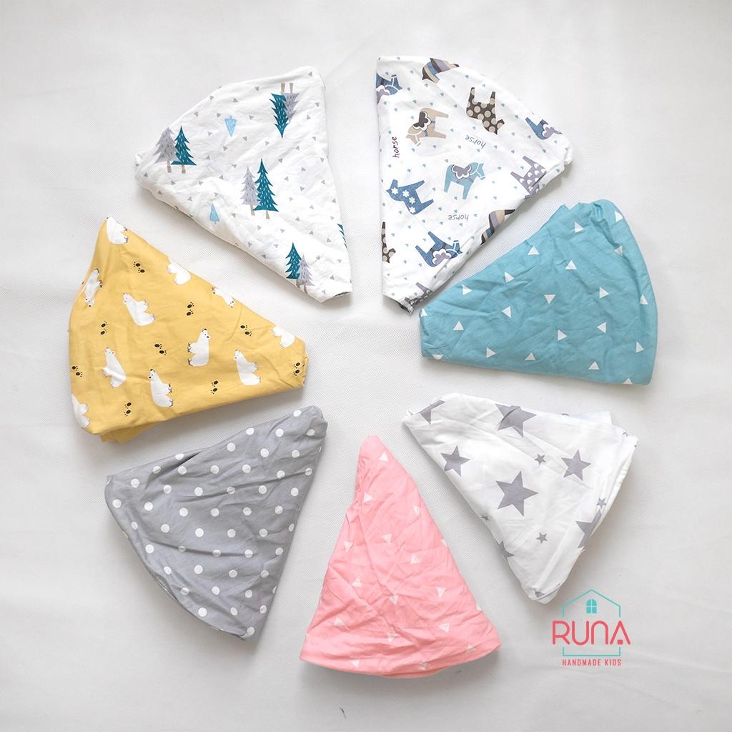 Vỏ gối hỗ trợ cho bé bú Runa Kids chất liệu cotton Hàn 100% thoáng mát an toàn cho bé (vỏ gối + gối chống bẹp nhỏ)