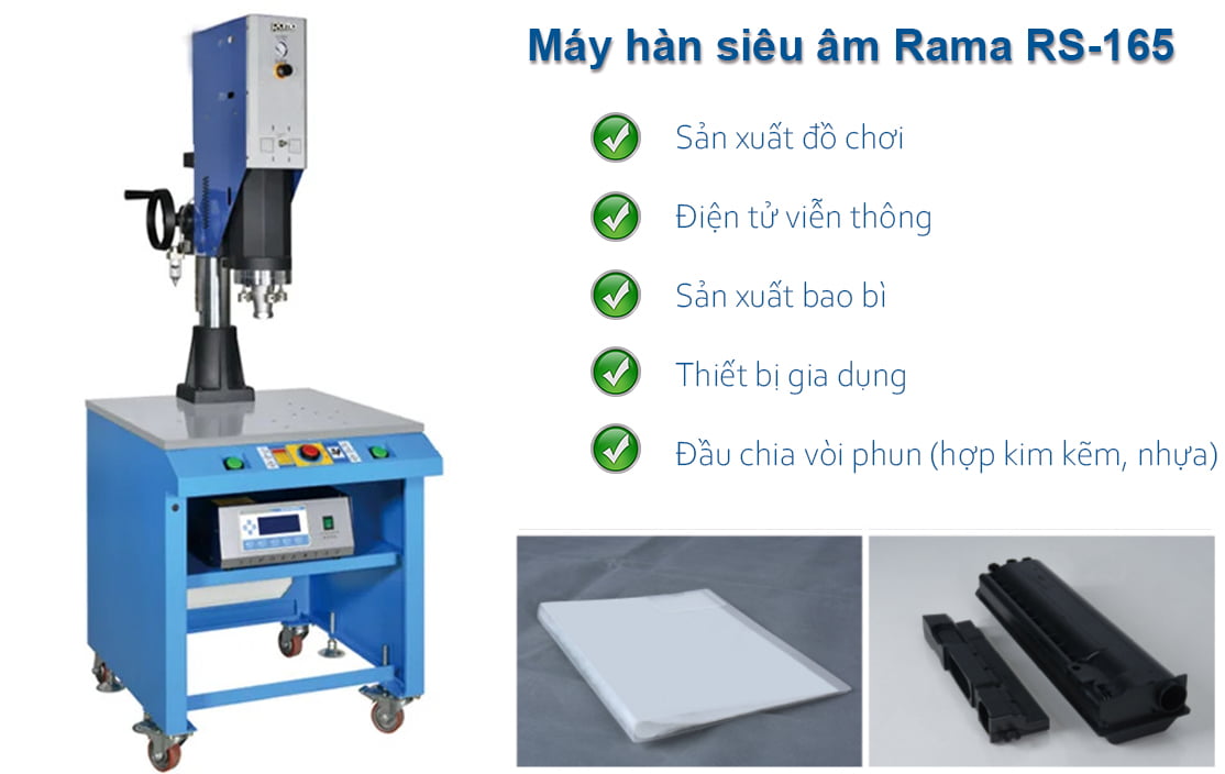 Máy hàn siêu âm Rama RS-165 Công suất 3200W Tần số 15KHz/ 20KHz - Hàng chính hãng