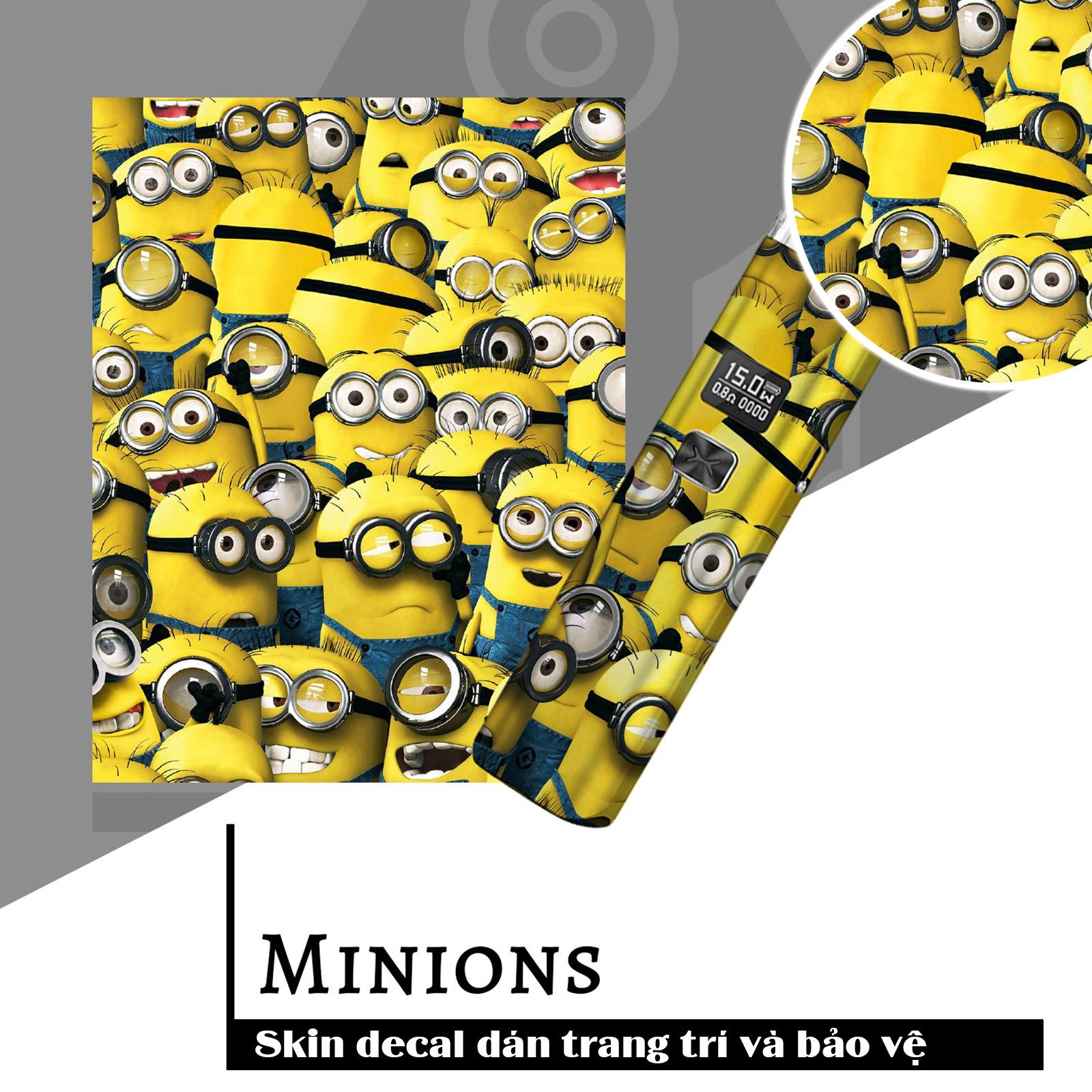 Skin dán Xlim V1, V2, SE mẫu Minions (dễ dán, đã cắt sẵn chi tiết)