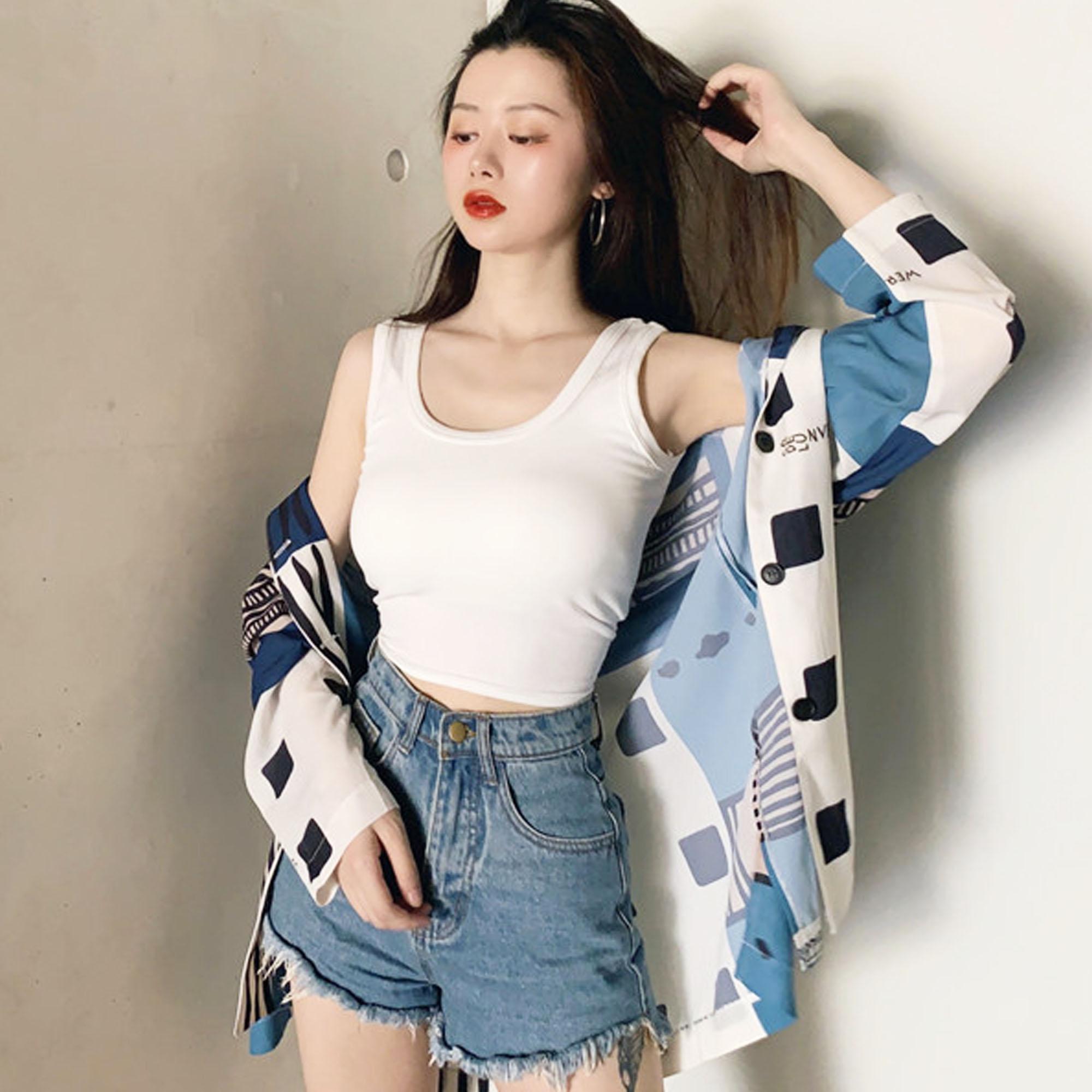 Áo ba lỗ áo sát nách croptop nữ, dáng áo ôm chất liệu thun gân cotton 100%, siêu co giãn thoáng mát và tiện lợi - MÀU TRẮNG