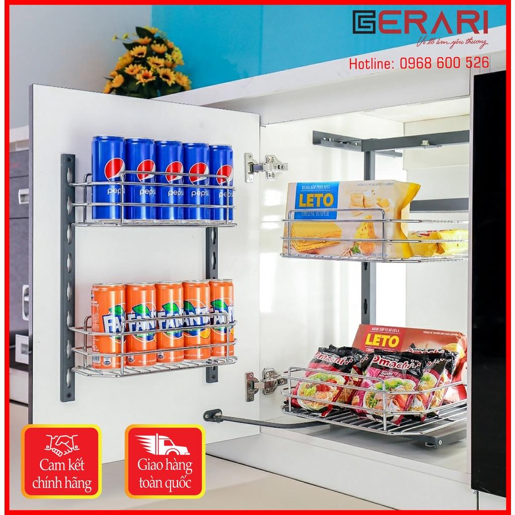 Tủ kho Inox bóng cao cấp dạng nan 4 tầng cánh mở mã GK3.445 thương hiệu Gerari