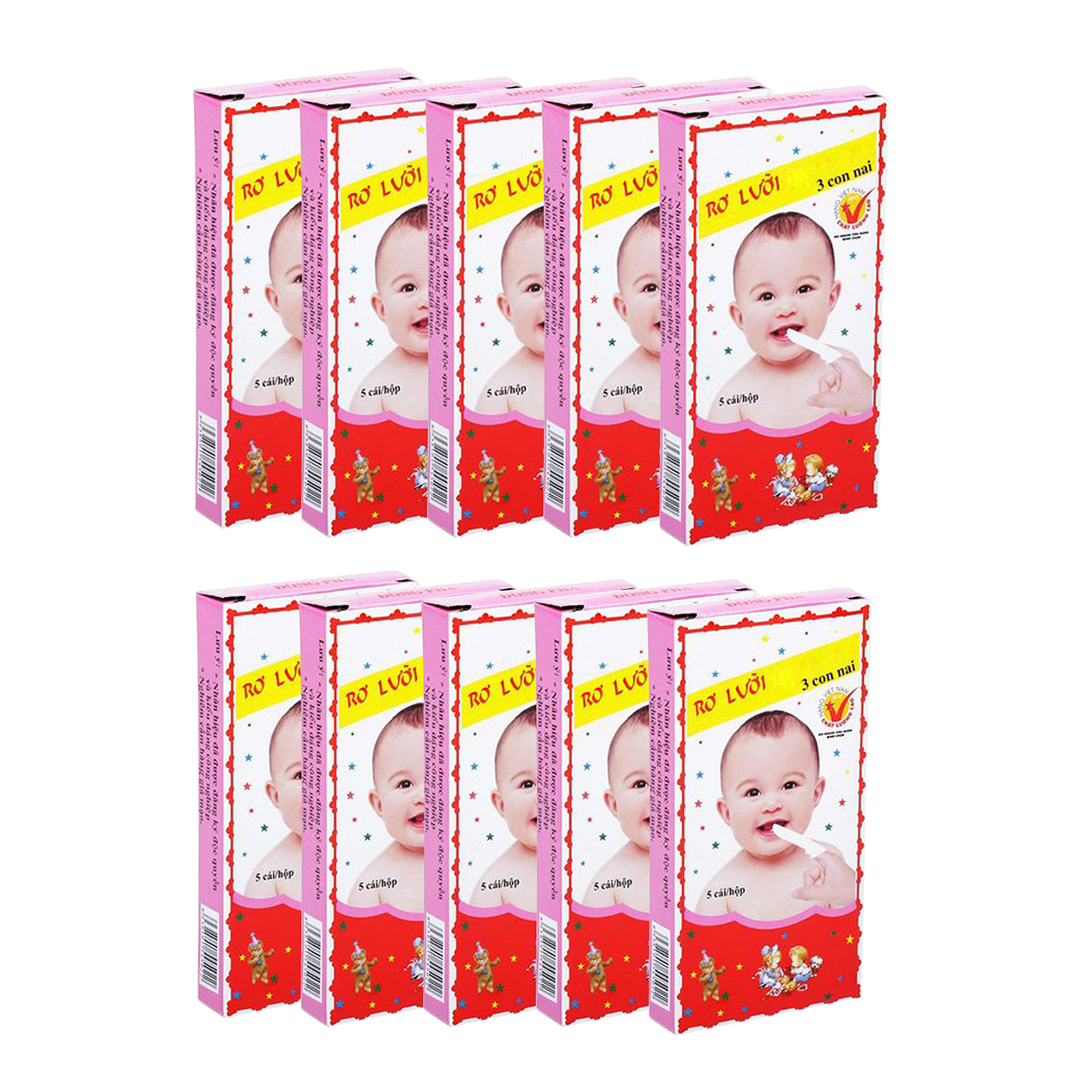 Combo 10 hộp gạc rơ lưỡi ba con nai