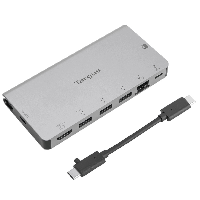 Cổng Chuyển TARGUS 8 In 1 USB-C Docking Station Với Cáp USB-C Có Thể Tháo Rời - DOCK414 - Hàng Chính Hãng