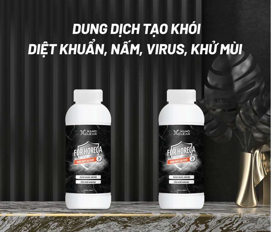 [COMBO] Dung Dịch Nano Bạc Tạo Khói, Phun Khói Nano Xclean For Horeca (1L)-Diệt Khuẩn, Nấm, Khử Mùi không gian nhà hàng, karaoke, -Nano Bạc AHT Corp (AHTC)