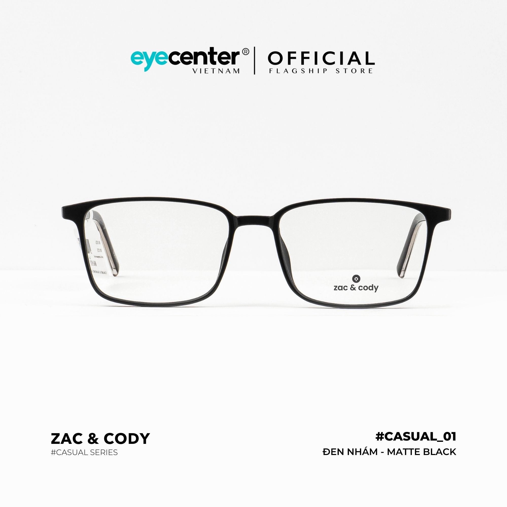 Gọng kính unisex chính hãng ZAC&amp;amp;CODY C01 lõi thép chống gãy nhập khẩu by Eye Center