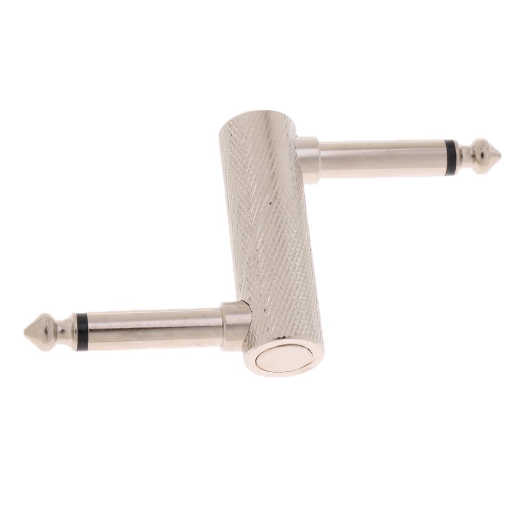 6.35mm Jack 90° Audio Converter Headphone Male to Male GOLD PLATED Adapter