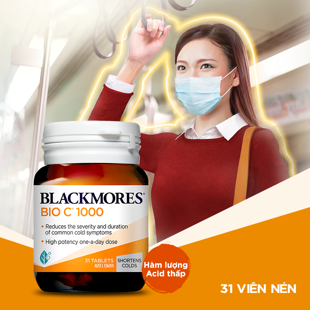 Combo Tinh Dầu Hoa Anh Thảo Hỗ Trợ Cân Bằng Nội Tiết Tố Blackmores Evening Primrose Oil Lọ 190 Viên và Viên Uống Bổ Sung Vitamin C Blackmores Bio C 1000mg Lọ 31 Viên