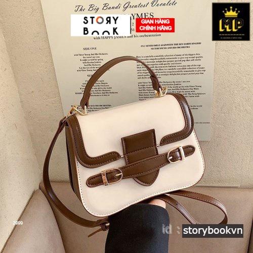 Túi Đeo Chéo Quai Cao STORYBOOK Khóa Ngang Thời Trang Hàn Quốc Tiện Lợi 20x14x7cm