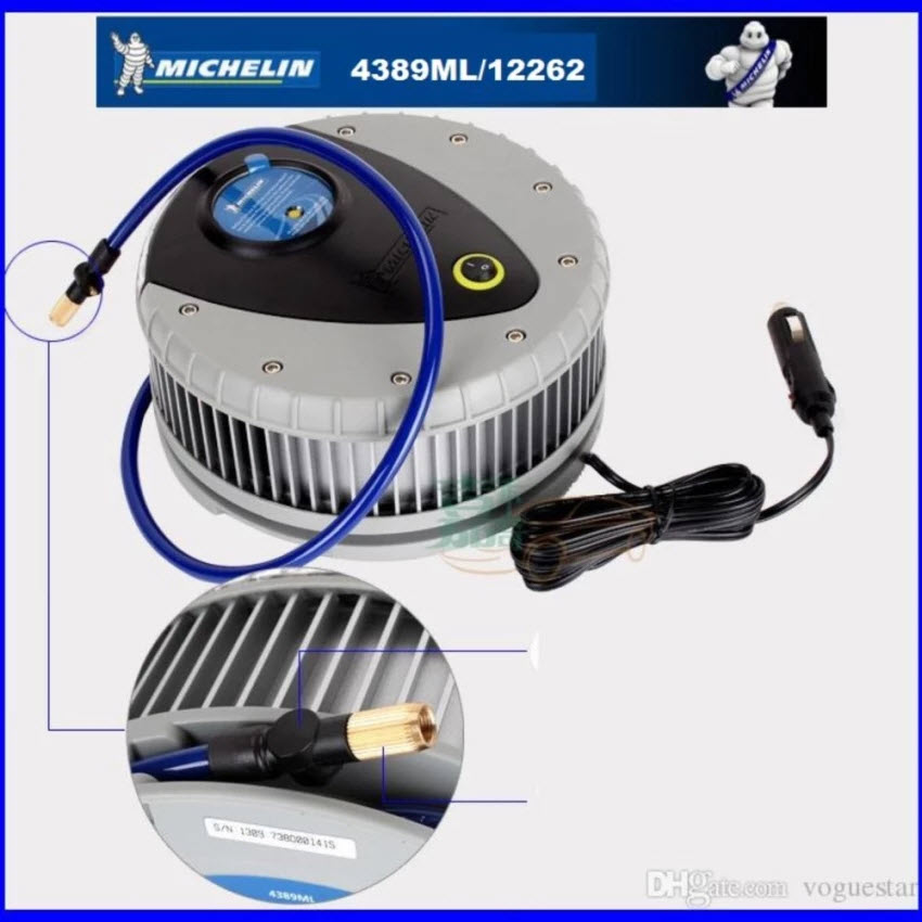 Quà Tặng Kèm - Bơm Lốp Ô Tô Tự Ngắt Michelin 4389ML (12262) Công Suất 160W Bơm Lốp Ô Tô 4-7 Chỗ. Hàng Chính Hãng - Kèm Vá Lốp