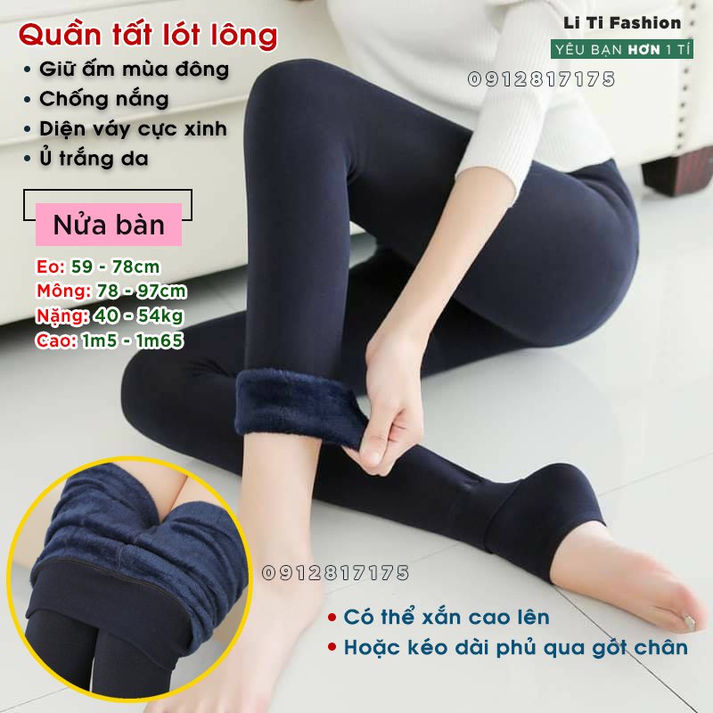 [Lông Mịn] Quần tất nữ lót lông chịu lạnh -5° giặc máy không xù lôngQuần tất lông nhung giữ ấm, chống nắng, ủ trắng da