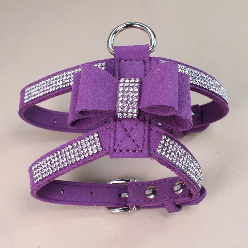 Puppy Adjustable Chest Strap Belt Harness Dog Walking Vest Harness Purple L