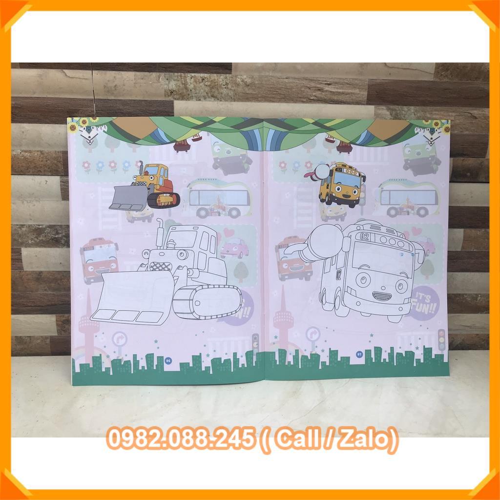 Bé tập tô màu TAYO