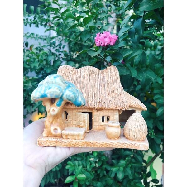 Mô hình nhà rơm trang trí tiểu cảnh, bonsai, bể cá, non bộ...