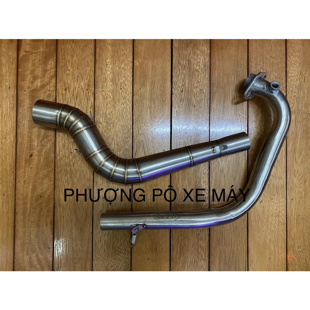 Cổ pô inox 304 phi 1,5X35x51 gắn pô lon cho SATRIA/ RAIDER Fi/ GSX 150