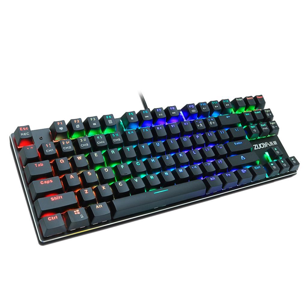 ZUOYA Gaming Mechanical Keyboard Wired Backlit 87Key