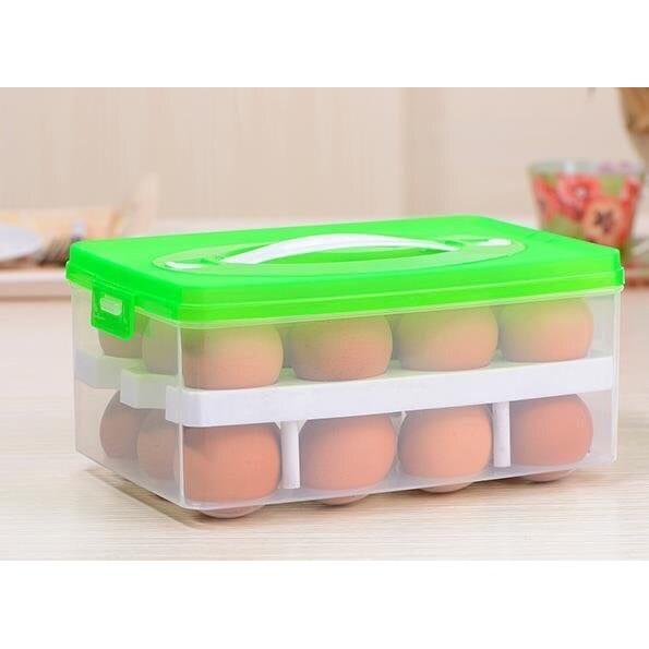 Hộp Đựng Trứng 2 Tầng 24 Quả Tiện Lợi Gọn Gàng
