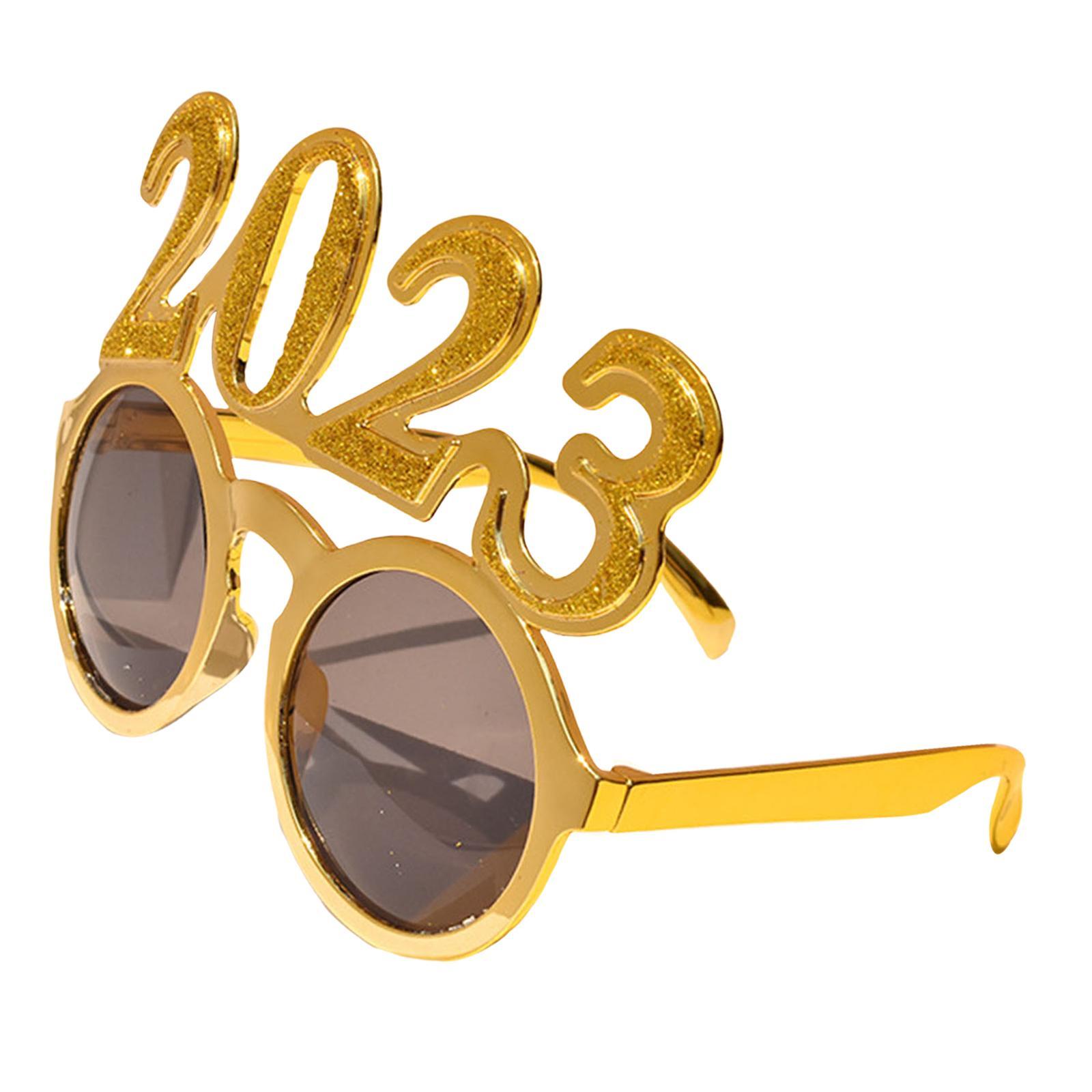 New Year Photo Glasses Decorations Photo Prop for Adults Kids Celebration