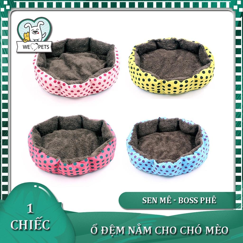 Đệm cho chó, đệm cho mèo chấm bi size 33x37 cho các bé size dưới 5kg