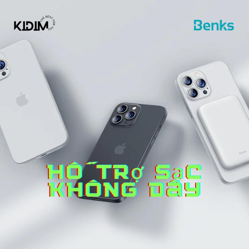 Ốp lưng siêu mỏng Benks Lollipop chất liệu PP hỗ trợ sạc Mag safe chống vân tay cho iPhone14 Pro Max/14 Pro/14 Plus/14-Hàng chính hãng