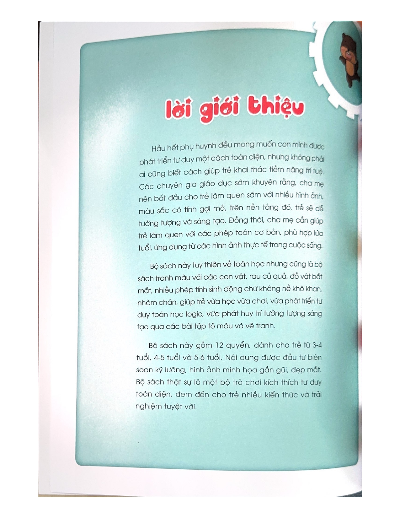 Thiên Tài Toán Học (3 - 4 Tuổi ) - Khơi Nguồn Tư Duy Toán Học