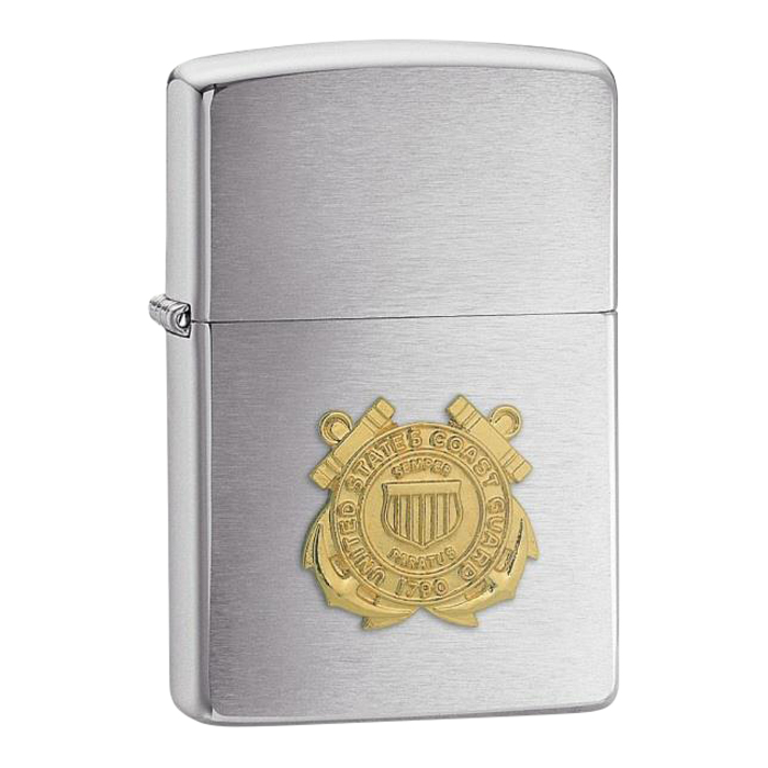 Bật Lửa Zippo 280cg Coast Guard Emblem Brushed Chrome