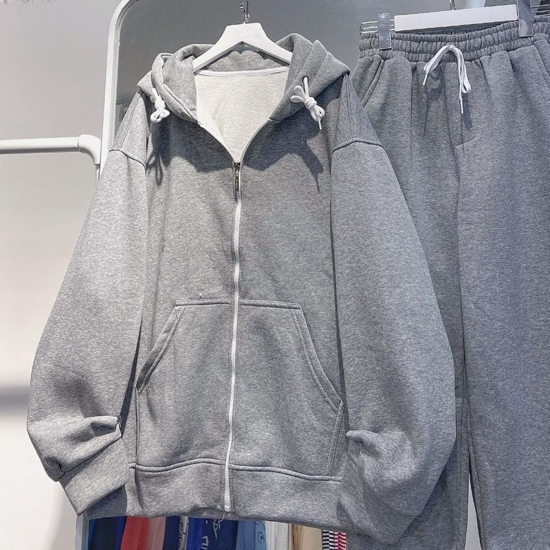 Set đồ nỉ màu nâu ( áo + Quần) unisex ảnh thật bên SSSTore ( nam nữ mặc đều được