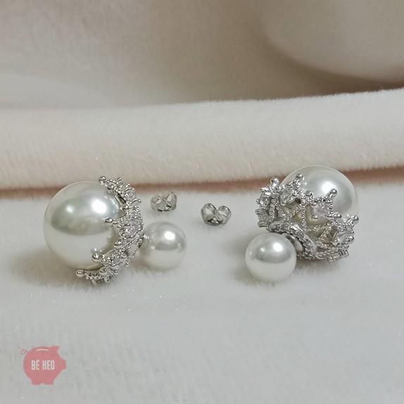 Bông tai ngọc nhân tạo ren BHBT98
