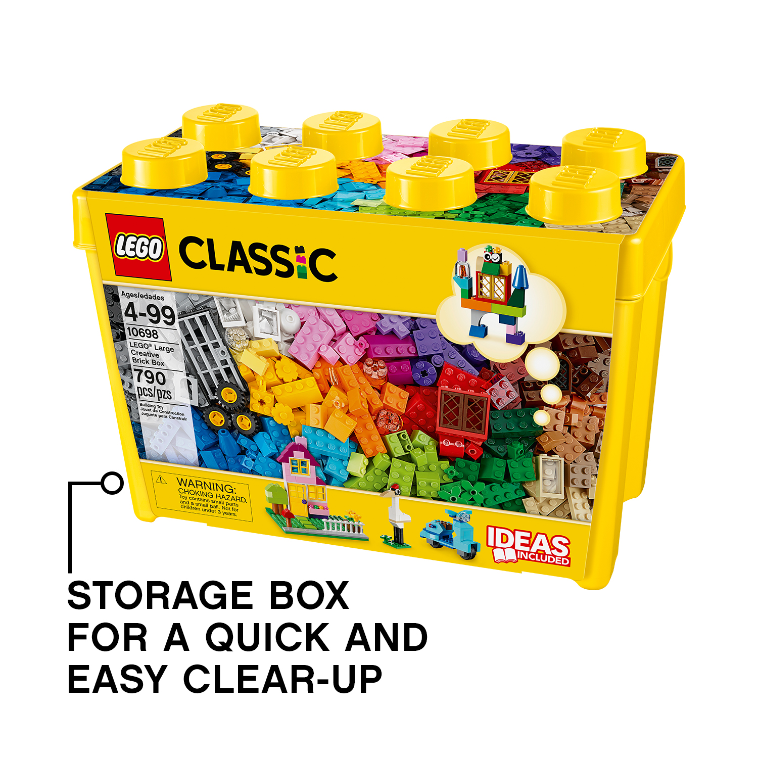 Bộ Lắp Ráp Thùng Gạch Lớn Classic Sáng Tạo LEGO CLASSIC 10698 (790 chi tiết)