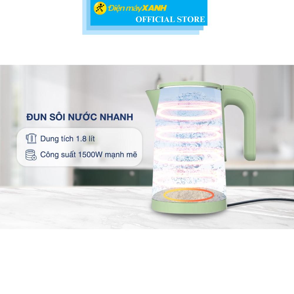 Bình đun siêu tốc Sunhouse 1.8 lít SHD1353 - Hàng Chính Hãng