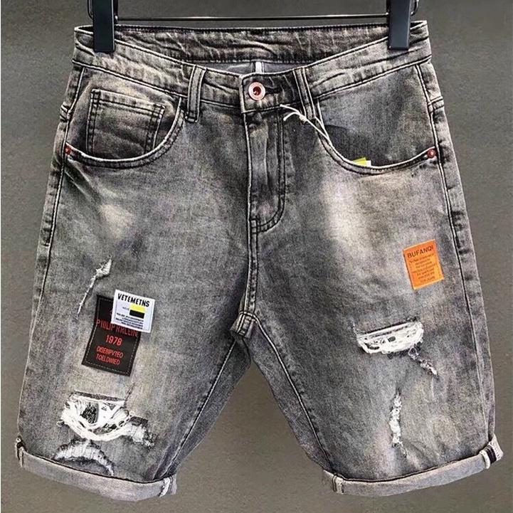 Quần short jean chất bò co giãn- quần lửng nam nhiều mẫu thời trang TINA ms206