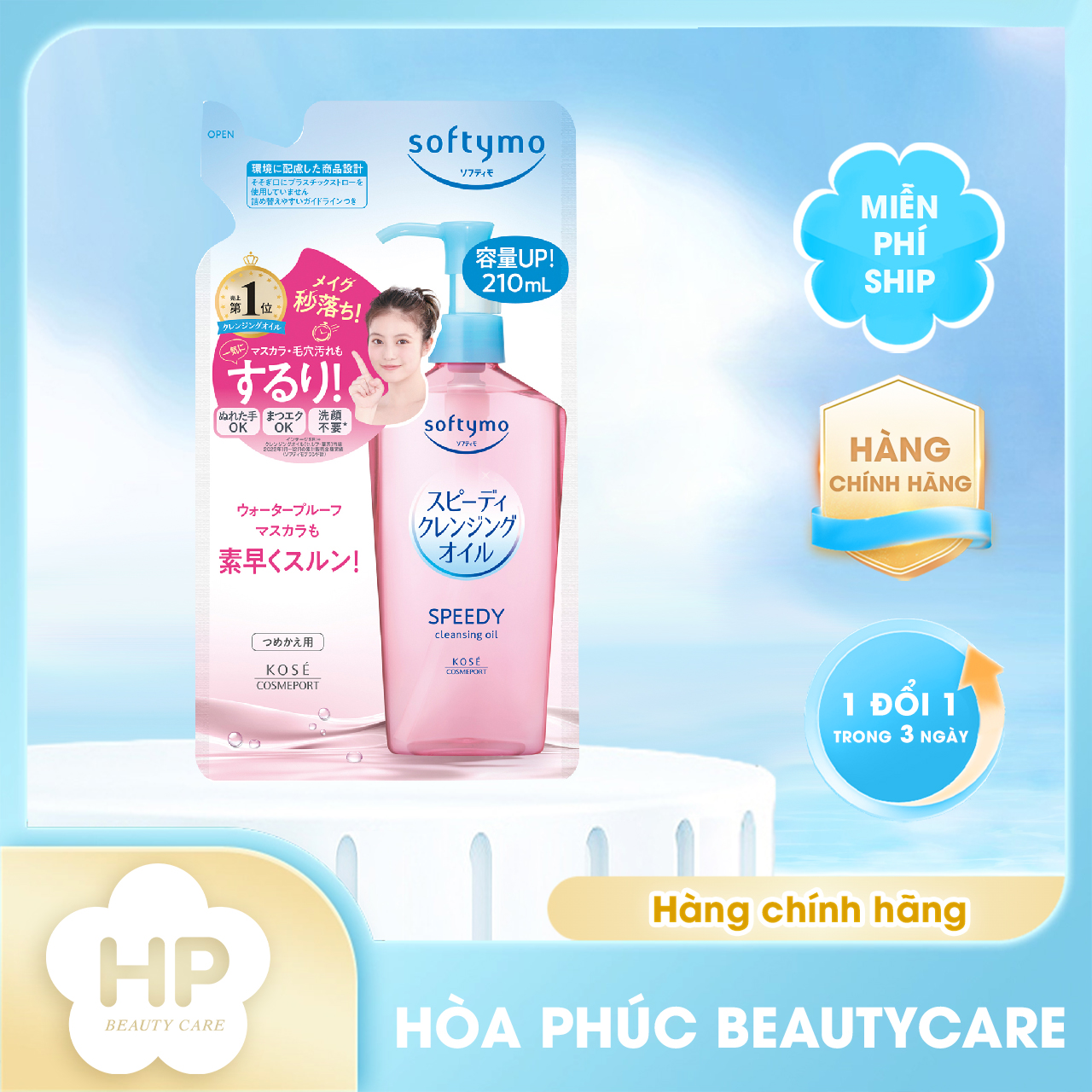 Dầu Tẩy Trang Làm Dịu Nhẹ Làn Da Kose Softymo Speedy Cleansing Oil (03 Phân Loại)