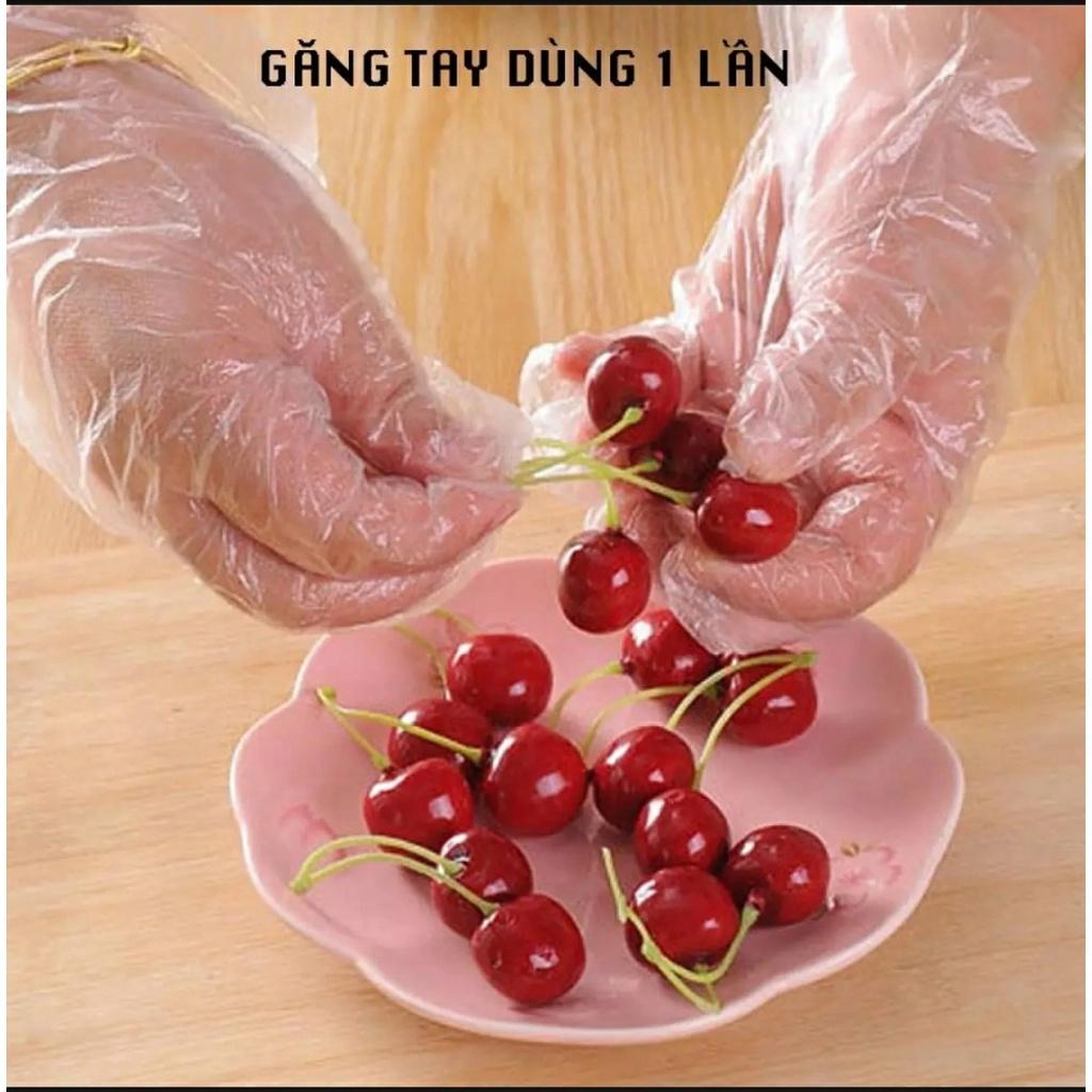 Hộp 200 Găng Tay Nilon Chế Biến Thực Phẩm Dùng 1 Lần, Găng Tay Nilon Thần Thánh Làm Bếp Tiện Lợi Chất Liệu Dẻo Dai
