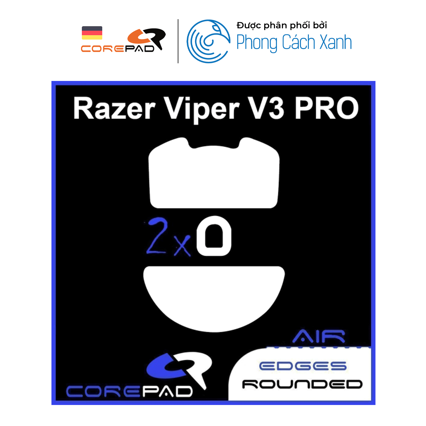 Feet chuột PTFE Corepad Skatez Razer Viper V3 Pro (2 bộ) - Hàng Chính Hãng