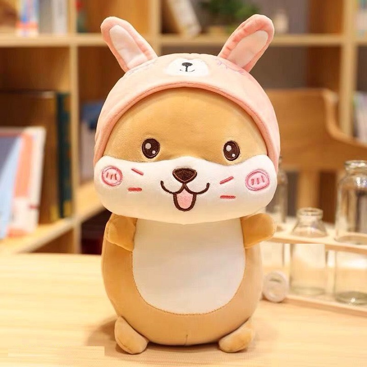 Gấu bông chuột Hamster Cosplay cao cấp gấu bông sóc nhí xinh xắn Tặng khẩu trang thời trang vải Su màu ngẫu nhiên