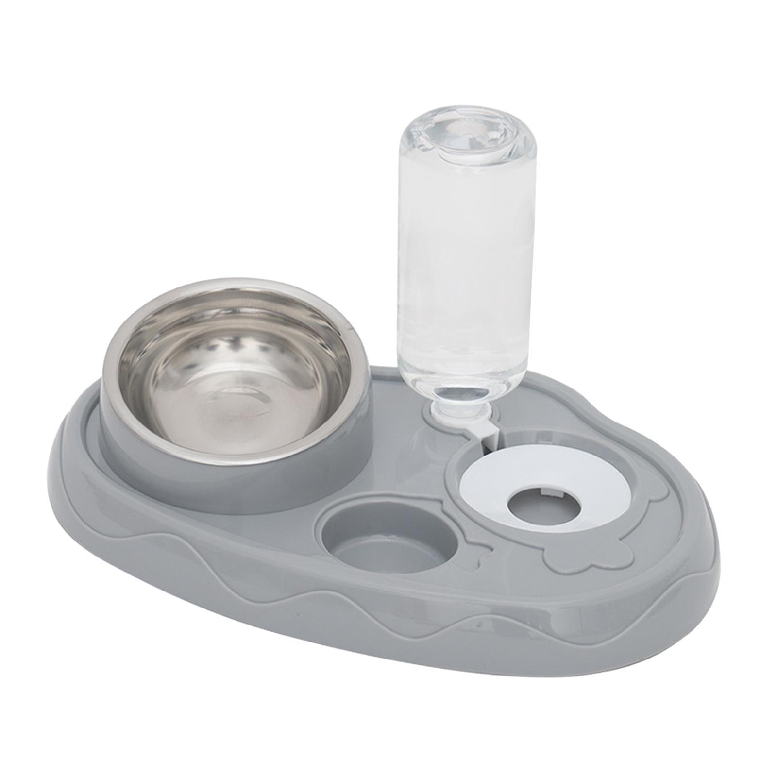 3 in 1 Cat Bowl Set Pet Feeder Durable with Automatic Water Dispenser Pet Feeding Bowls Dishes for Pets Accessories Feeding