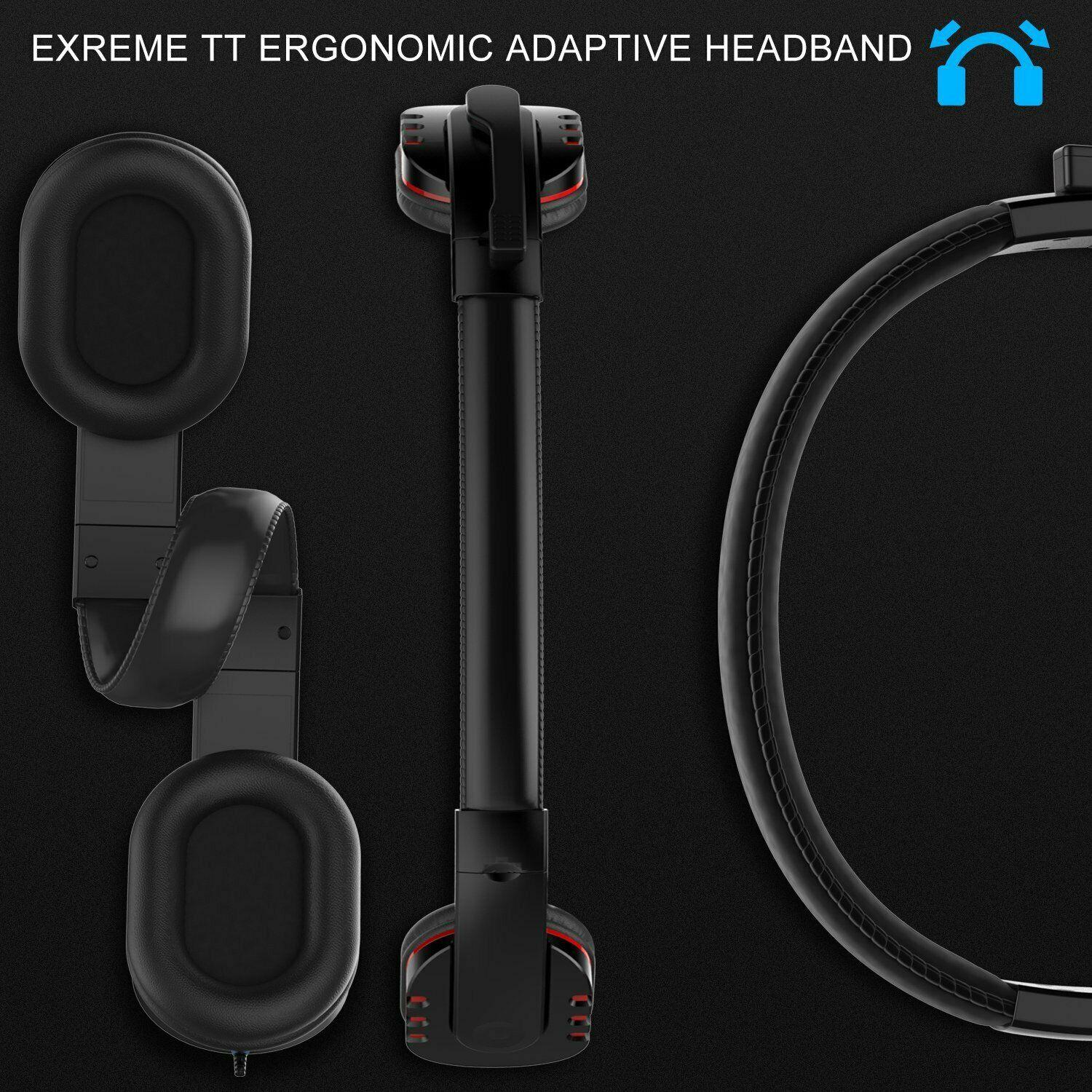 Pro Game Thủ Micro Tai Nghe Tai Nghe Chụp Tai Cho PS5 PlayStation 4 Xbox One & Máy Tính Máy Tính Đỏ Tai Nghe