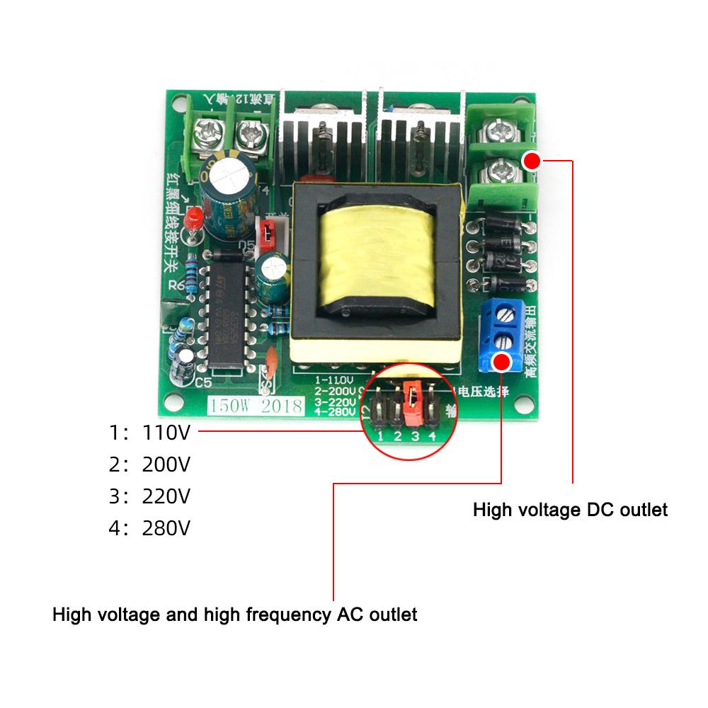 150W Power Inverter DC-AC Boost Module Board DC12V to 110V 220V Converter Step-up Inverter Voltage Power Regulator