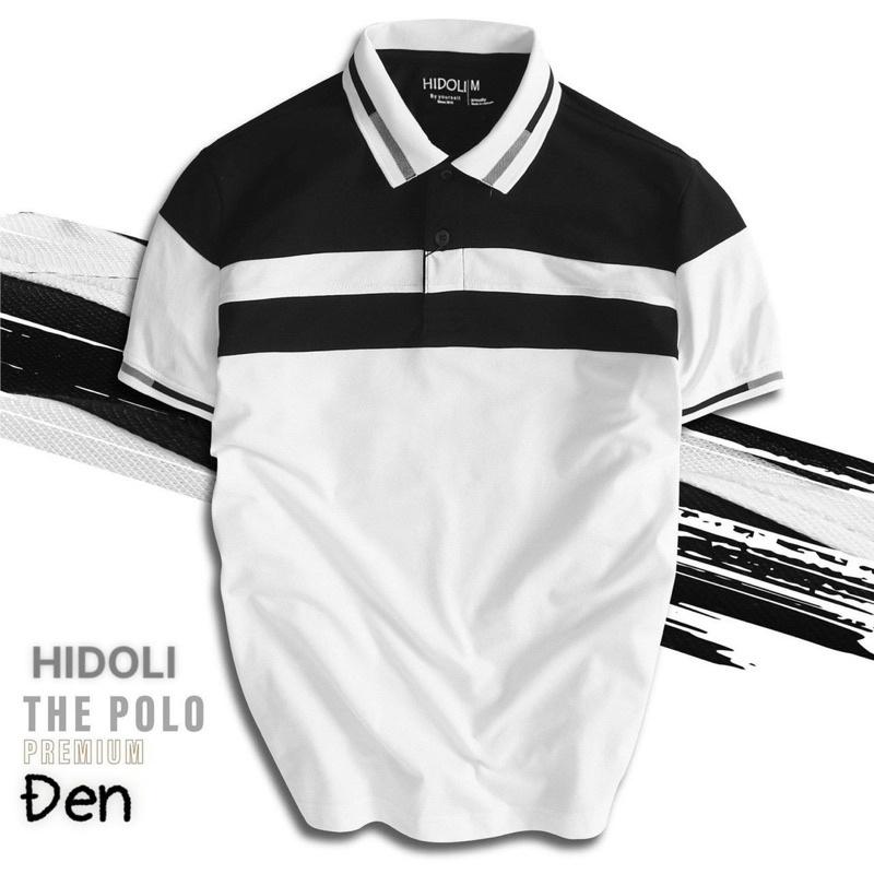 Áo polo nam ngắn tay cotton cá sấu phối màu kẻ ngang, áo thun unisex có cổ chất co dãn 4 chiều AT07 - MS88