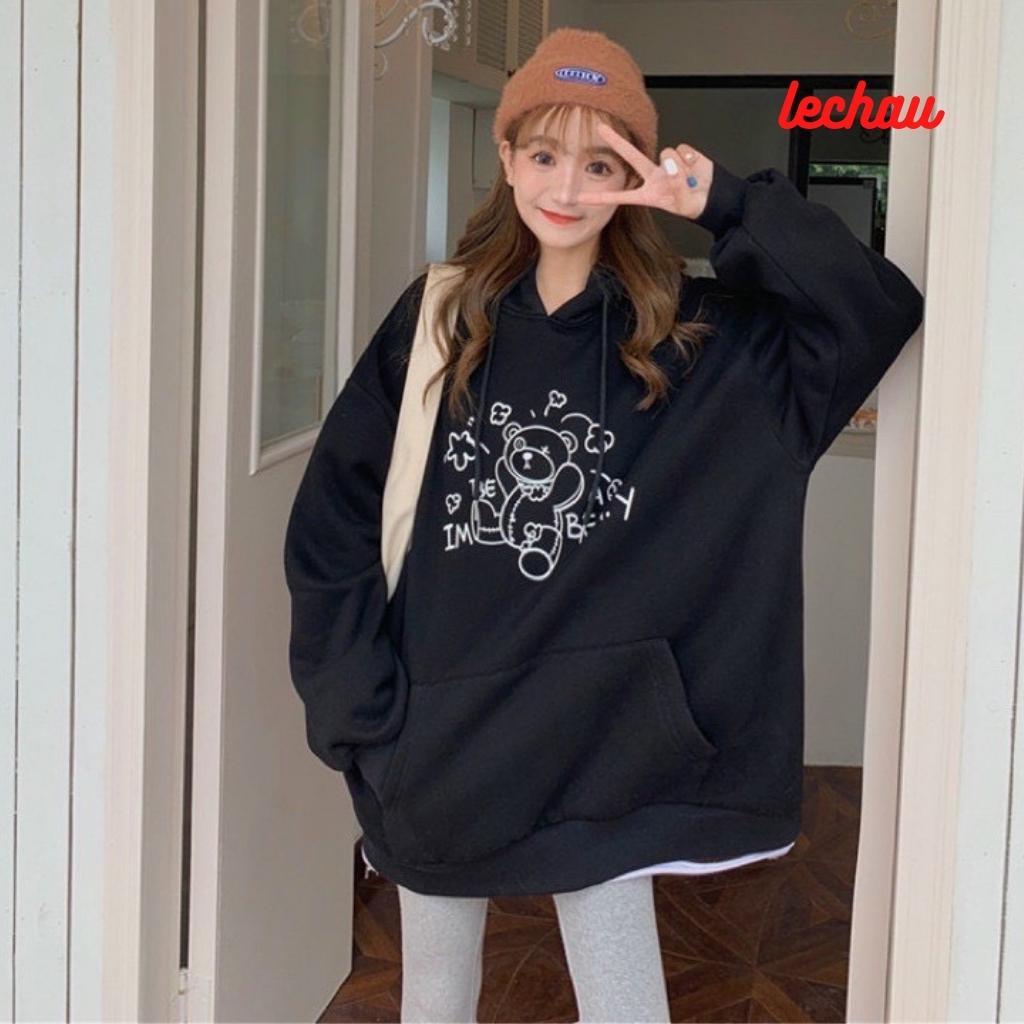 Áo hoodie nỉ in GẤU dạ quang unisex form rộng ulzzang hottrend nam nữ phong cách street style giá rẻ đẹp