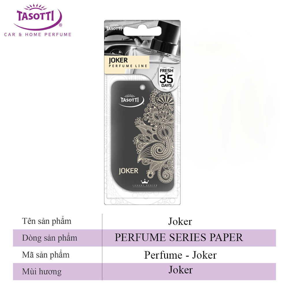 Lá Thơm Treo Xe Ô Tô TASOTTI PERFUME SERIES PAPER Khử Mùi Trang Trí Xe Hơi