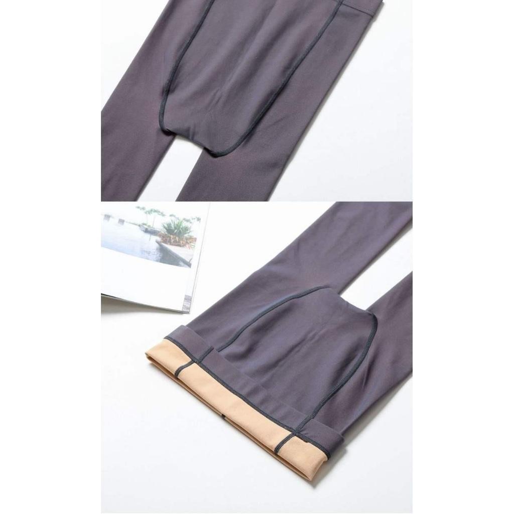 Quần tất 3D lừathịgiác, lót nỉ, siêuấm,siêudai,thậtchân,cogiãn,đànhồitốt, hàngcaocấp loại_1 Nữ Đen Women Nhung - Ghi