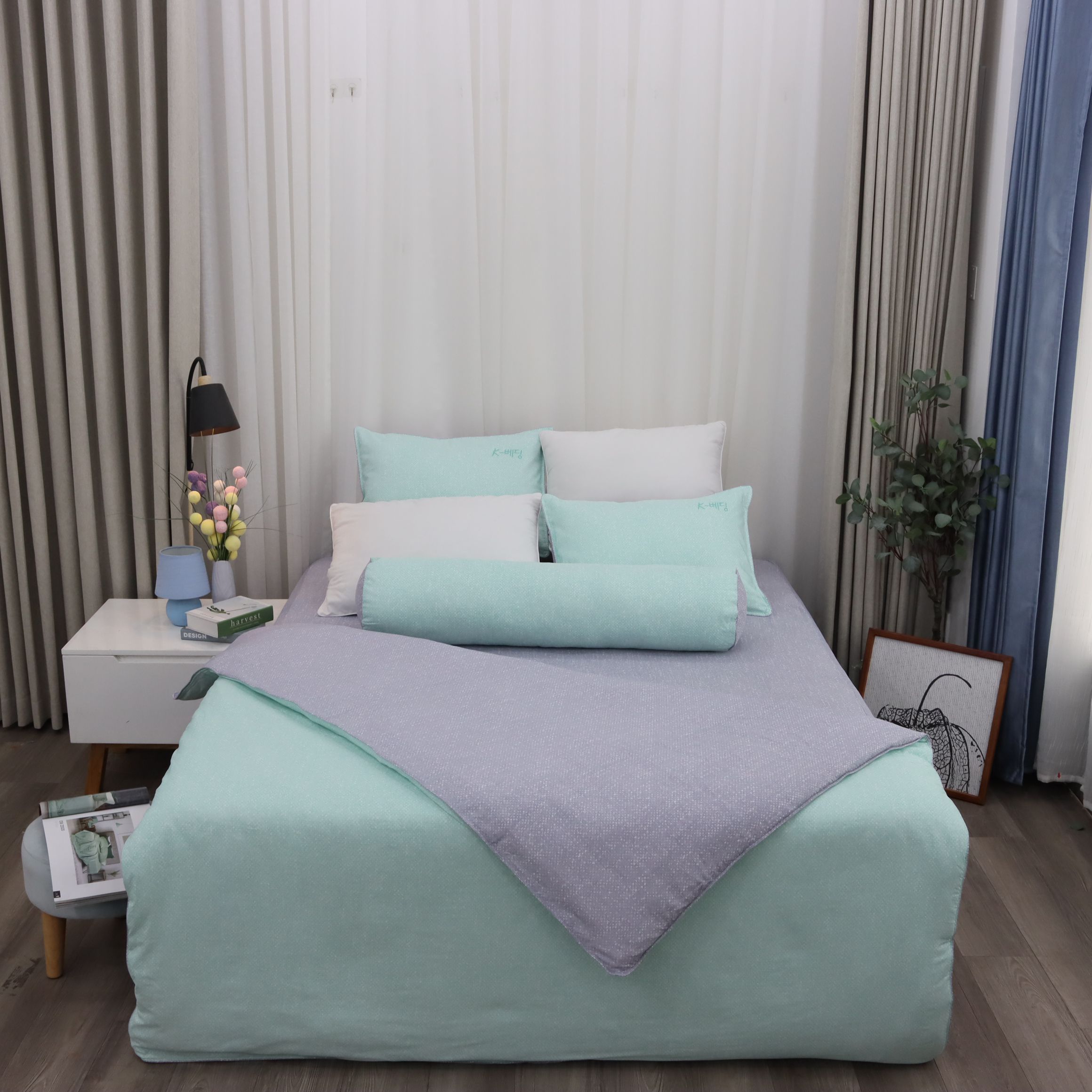 Bộ ga giường K-Bedding KMTP304 chất liệu Microtencel mềm mại, thoáng mát (KHÔNG BAO GỒM CHĂN)