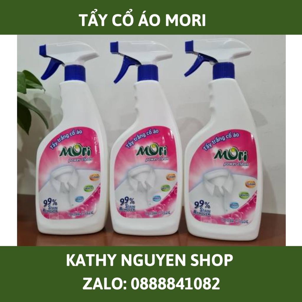 TẨY TRẮNG CỔ ÁO MORI TẨY CỔ ÁO TRẮNG SIÊU TRẮNG, LOẠI BỎ MỌI VẾT BẨN TRÊN CỔ ÁO VÀ TAY ÁO CHAI 500ML