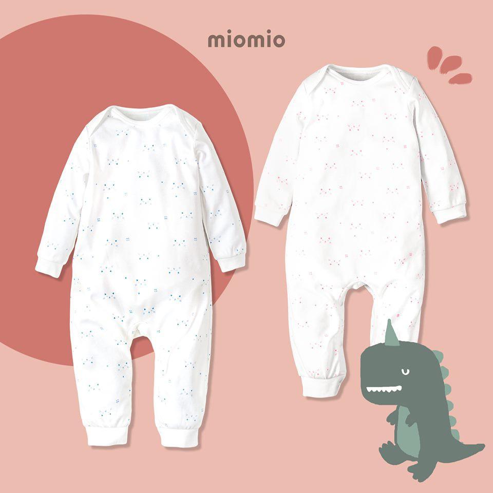 Jumpsuit Mio mio họa tiết mặt mèo màu xanh