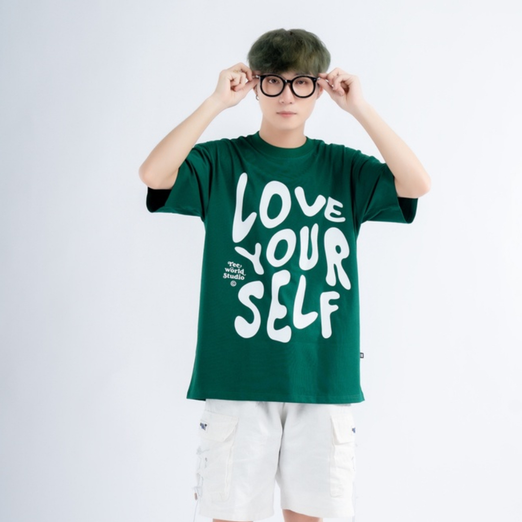 [COMBO SALE] Túi Hologram + Áo Thun Local Brand Teeworld Love Yourself Premium T-shirt Nam Nữ Form Rộng Unisex