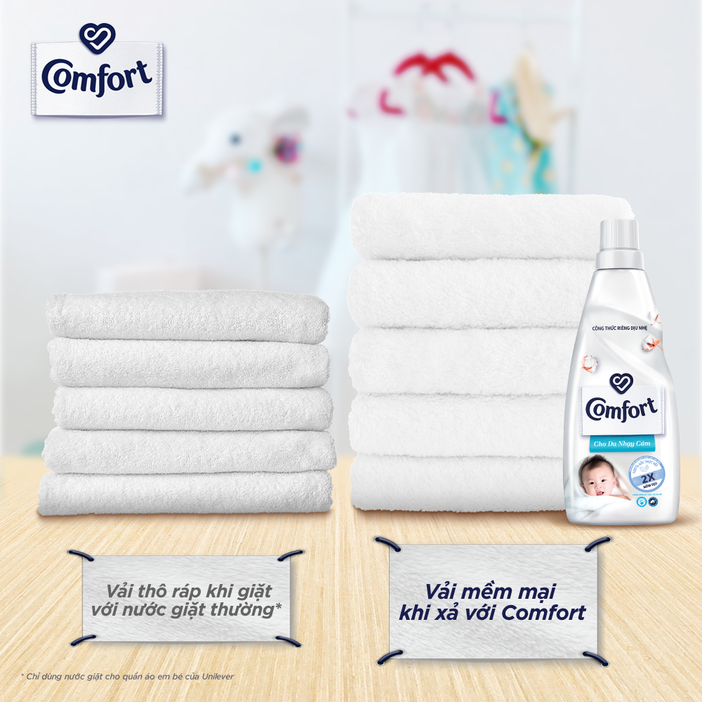 Combo 2 Túi Nước Xả Vải Comfort Dịu Nhẹ Thơm Dịu Êm Cho Cả Gia Đình 3.8L